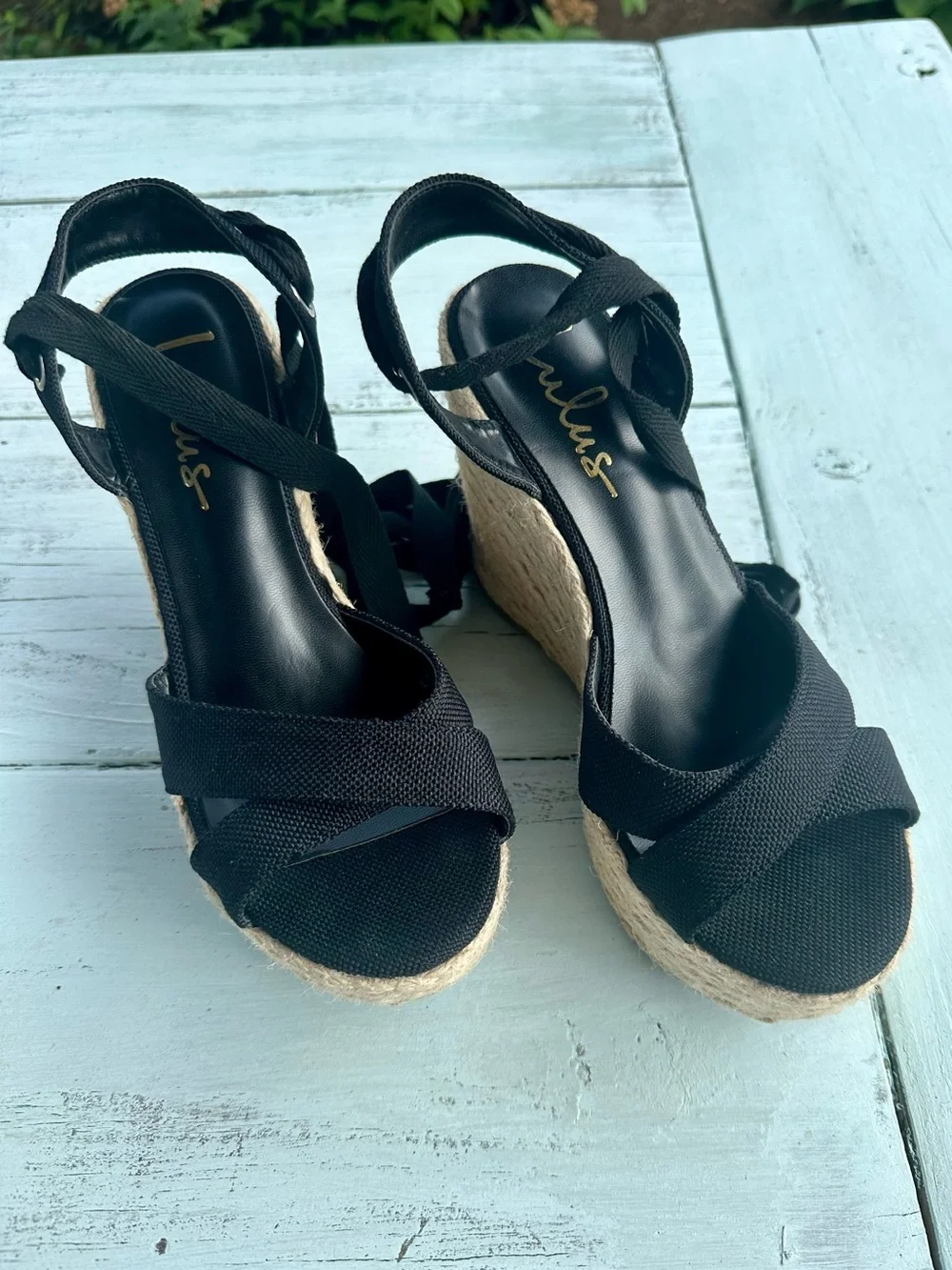 Lulu’s Black Canvas Espadrilles